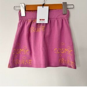 Fresh Dinosaurs pink girl’s skirt. 100% organic cotton. Made in Spain